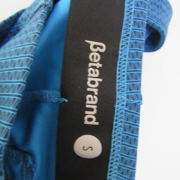 Betabrand Blue Patterned Pleated Dress Pants Womens Small Belted - Picture 6 of 7
